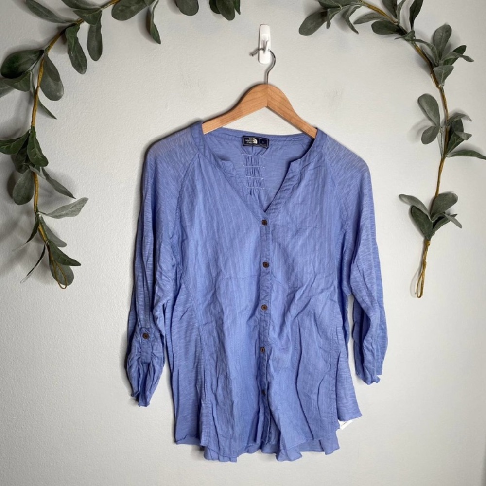 The North Face - Blue Button Up Top